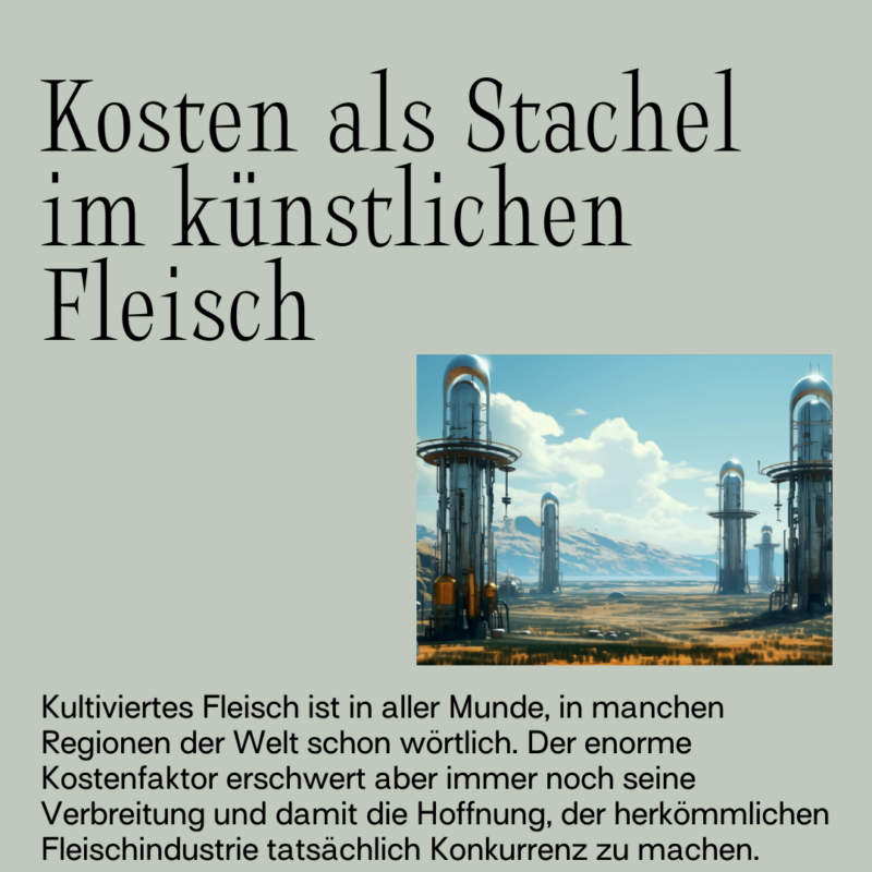 Kosten als Stachel im künstlichen Fleisch